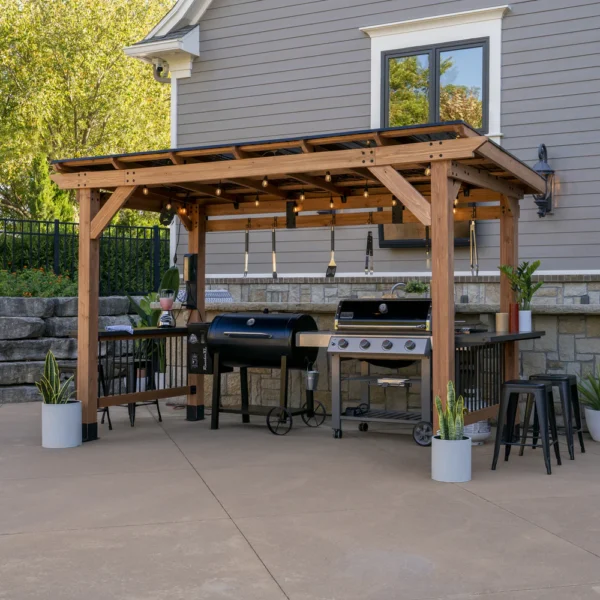 Backyard Discovery Saxony XL Cedar Grill Gazebo
