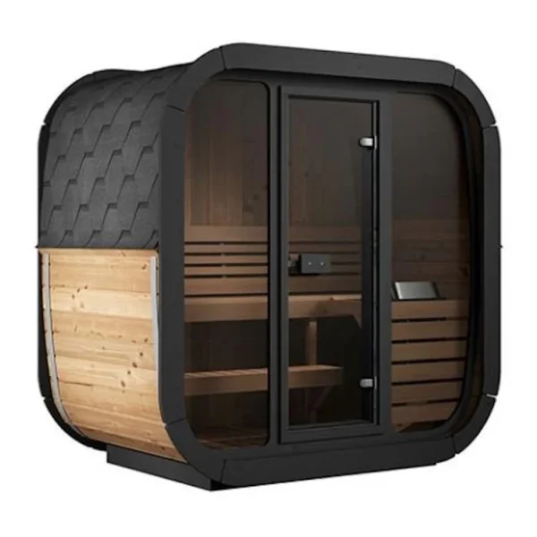 SaunaLife 3-Person CL4G Cube-Series Outdoor Home Sauna